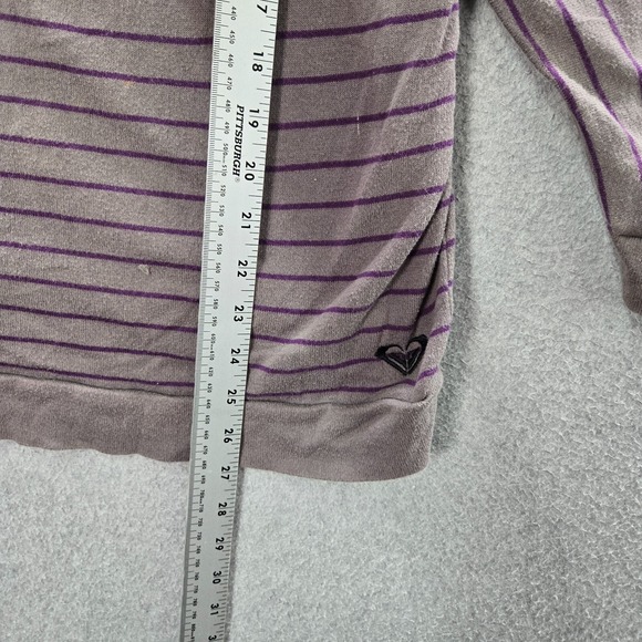 Roxy Women Top XL Gray Batwing 3/4 Sleeve Oversized Shirt Scoop Neck - Picture 5 of 9